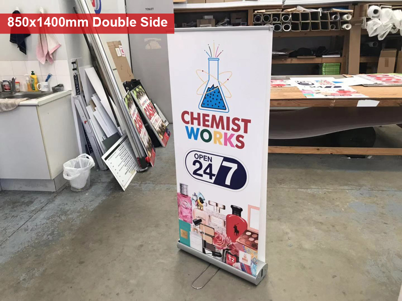 Economy pull up banner - 850x1400mm double side